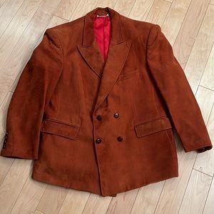 Men’s Nubuck Blazer 20” shoulder to sh, 22” armpit to armpit, 30”long, 24”sleeve